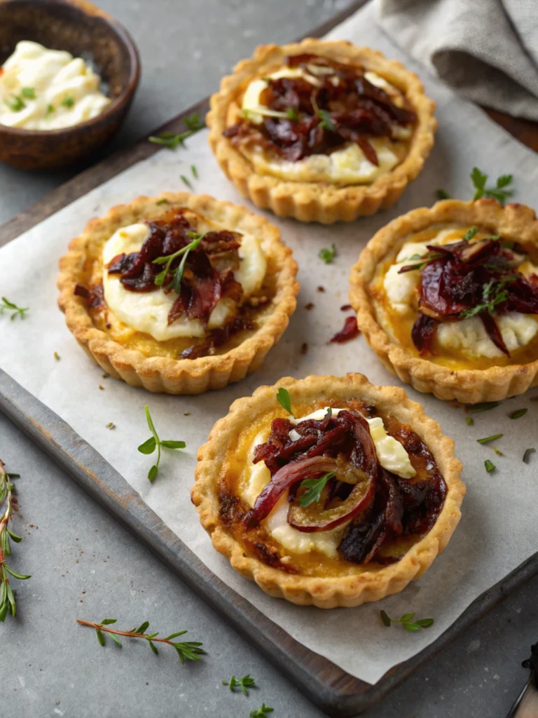 Irresistible Caramelized Onion and Goat Cheese Tarts in 3 Easy Steps