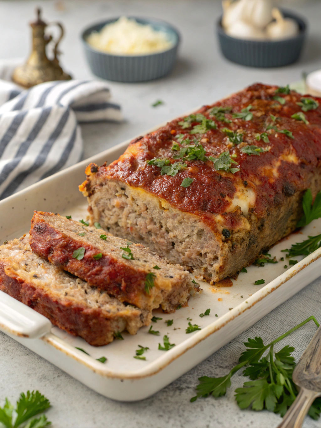 Garlic Parmesan Meatloaf