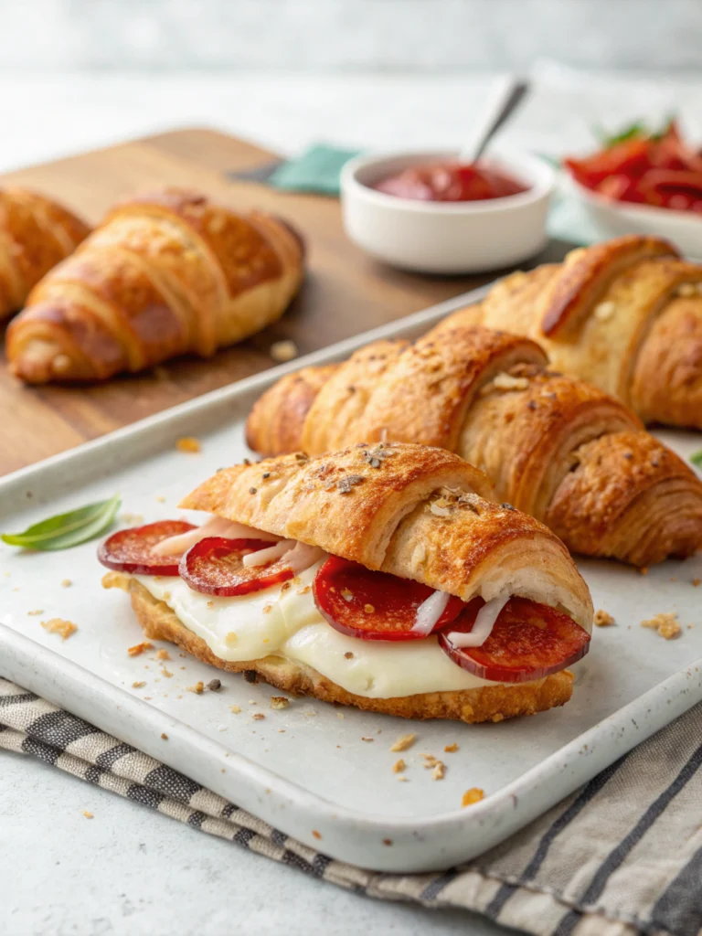 Mozzarella Pepperoni Croissant Rolls