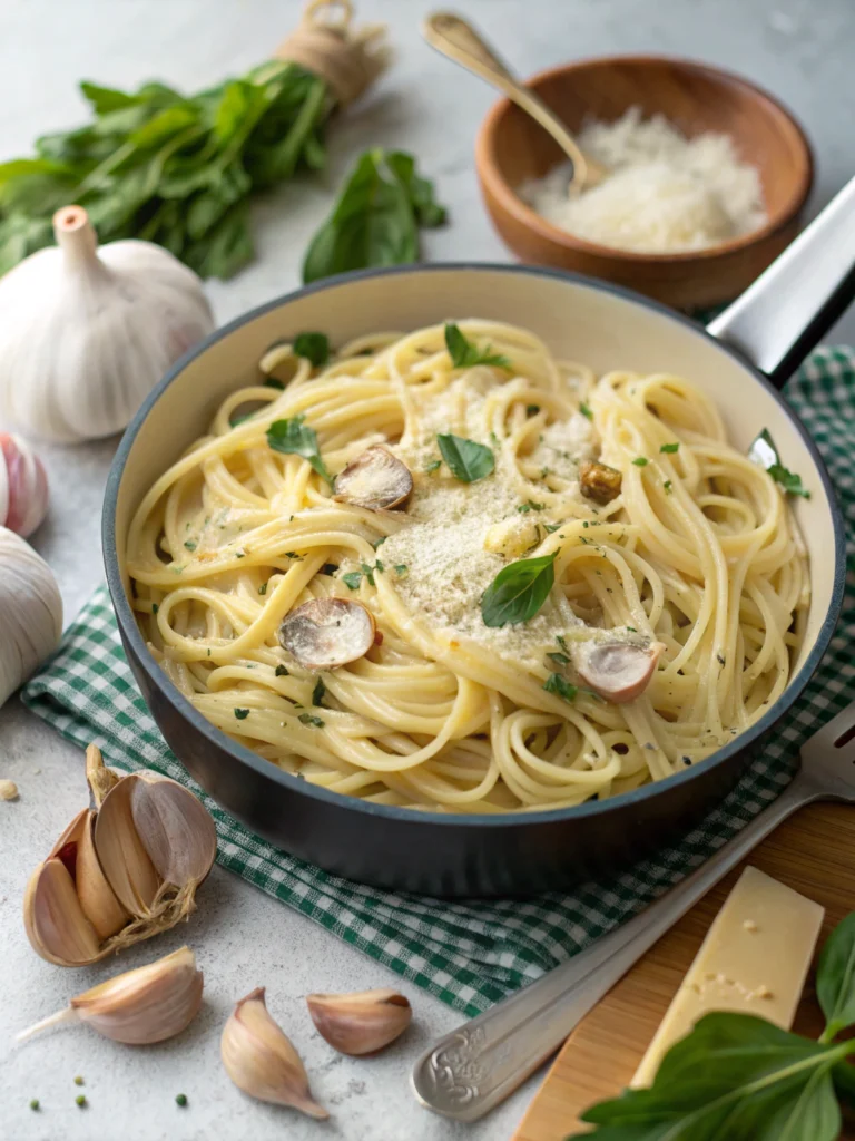 One Pot Creamy Garlic Pasta