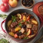 Pork Stew with Bacon, Apples and Prunes