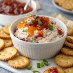 Quick Pepper Jelly Cream Cheese Appetizer Dip and Bites