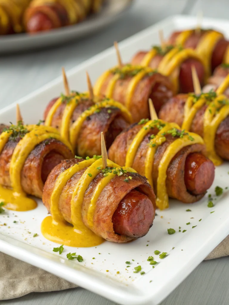 Savory Mustard Hasselback Kielbasa Bites for Game Day
