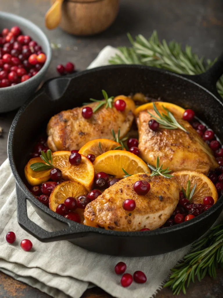 Skillet Cranberry Orange Chicken