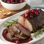 Slow-Braised Beef Roast with Cranberry Balsamic Glaze