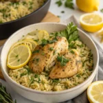 Slow Cooker Lemon Herb Chicken and Rice