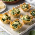 Spinach & artichoke wonton cups