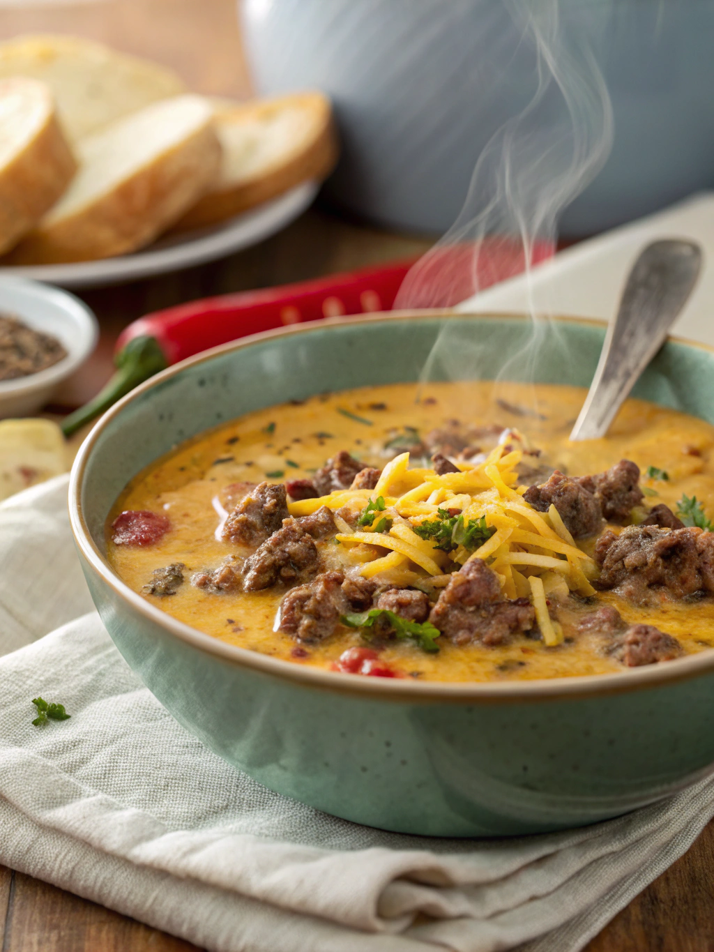The Best Cheeseburger Soup