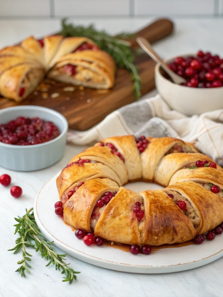 Turkey Cranberry Crescent Ring