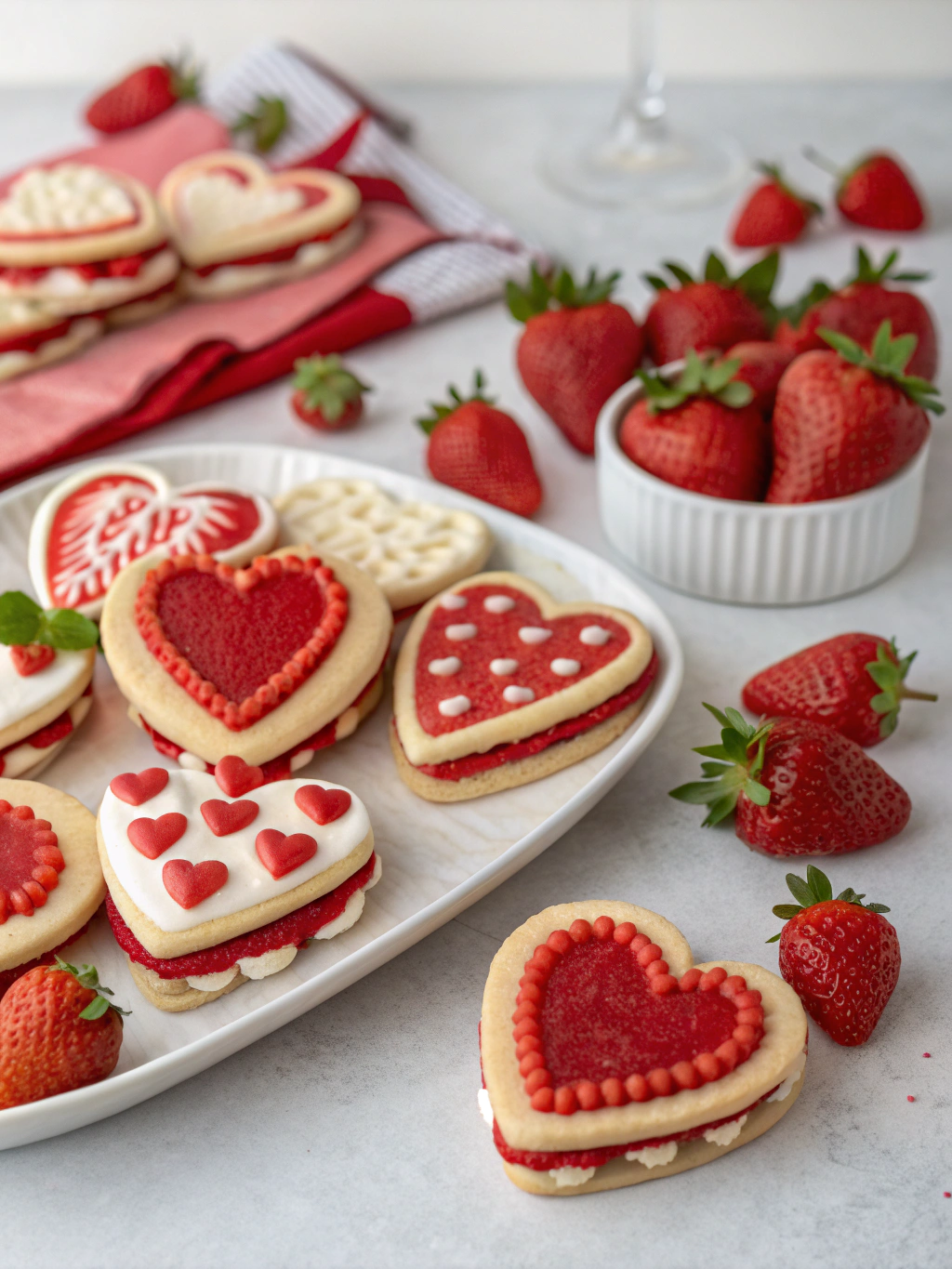 Valentine Strawberry Cookies