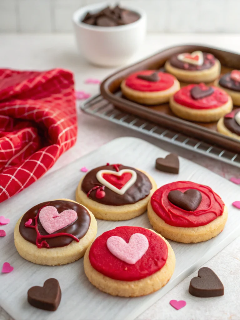 Valentine ganache cookies