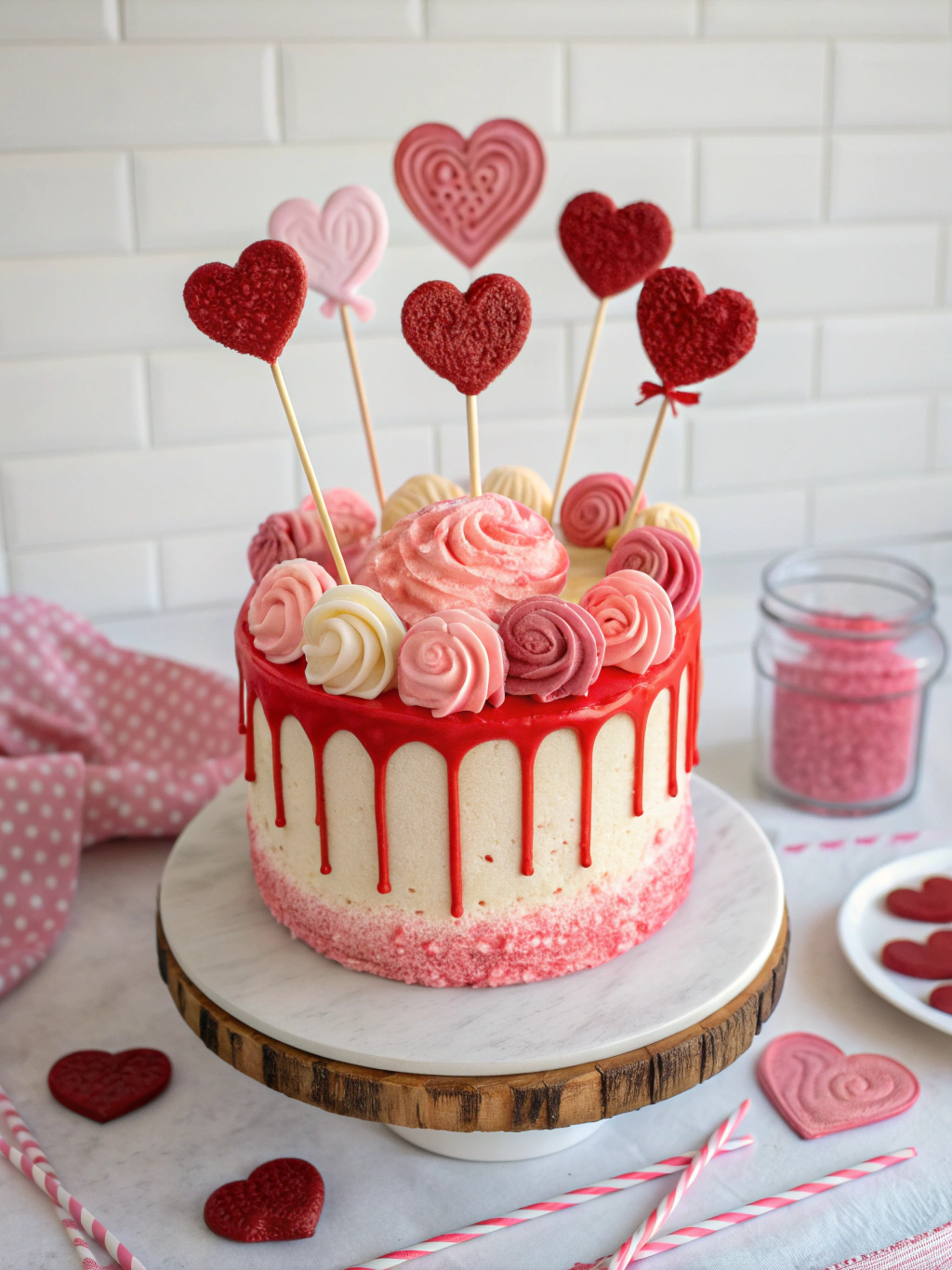 Valentine's Day Lollipop Cake