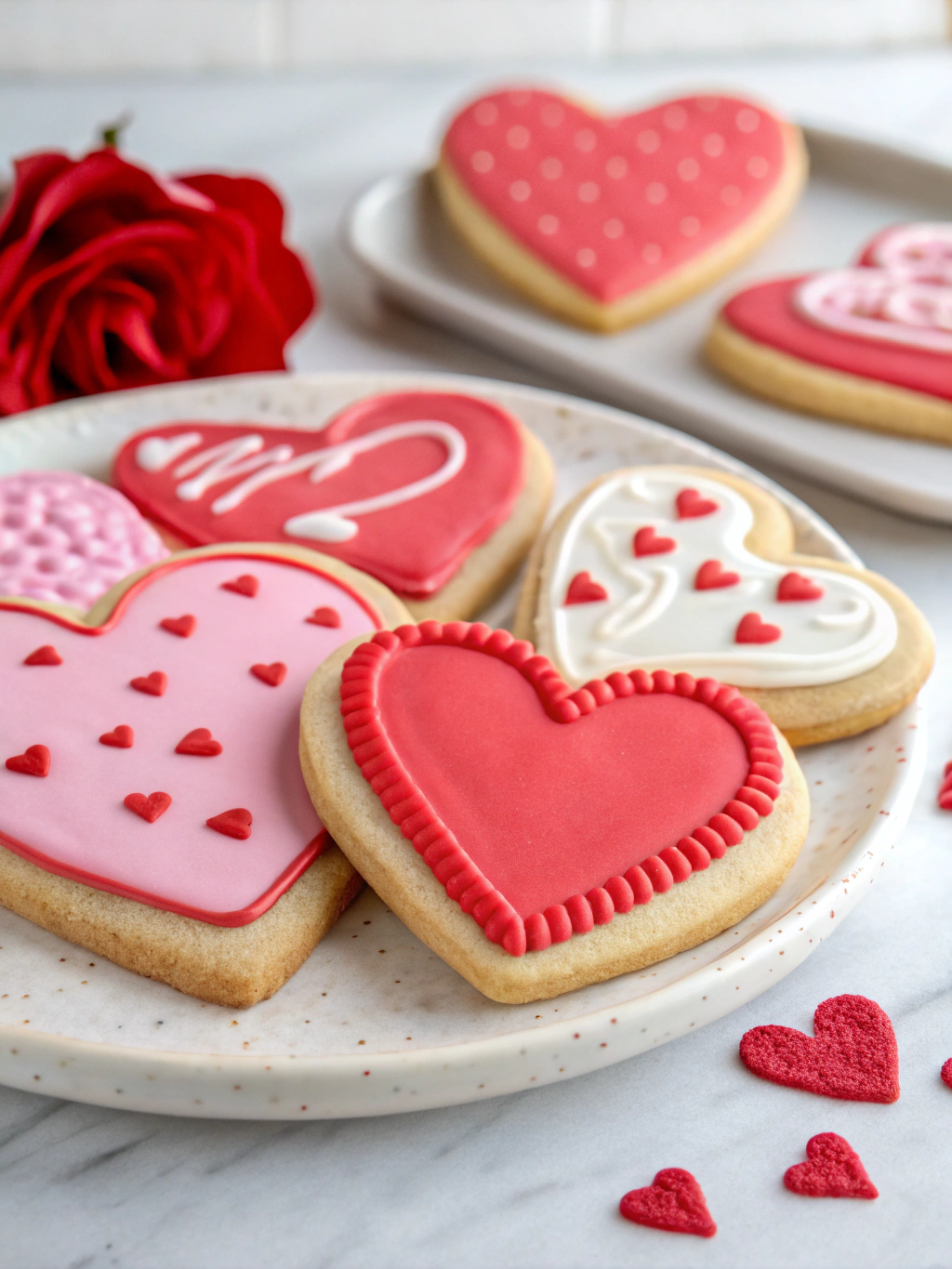 Valentine's Day Sugar Cookies with Royal Icing