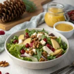Winter Christmas Salad With Honey Mustard Dressing