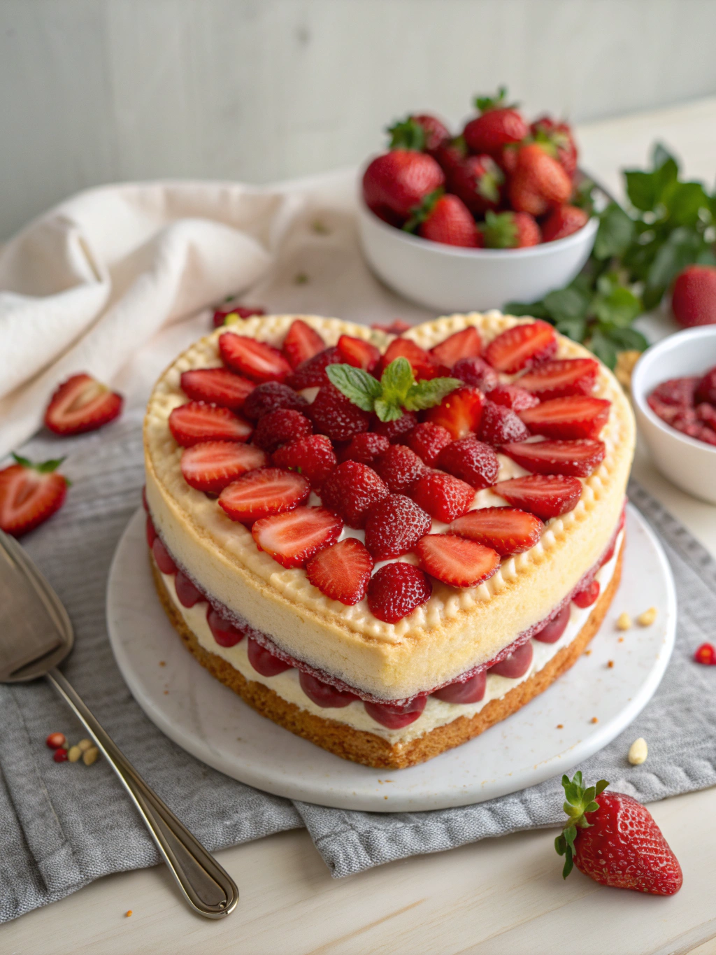 Beautiful Heart Cake