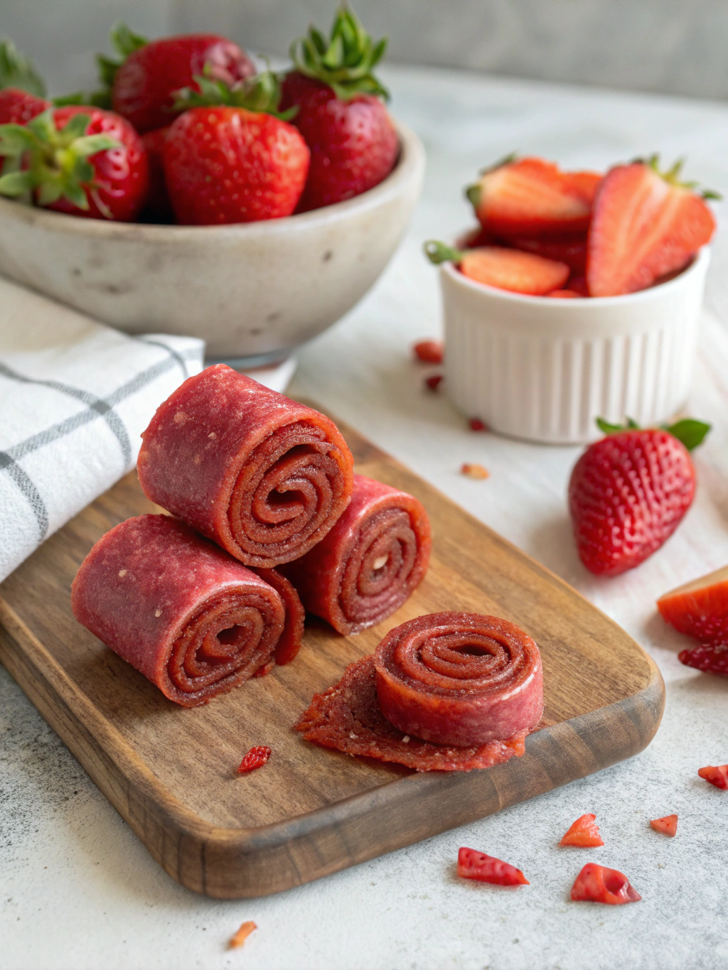 3-Ingredient Homemade Strawberry Fruit Roll-Ups