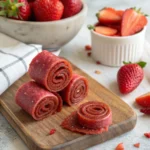 3-Ingredient Homemade Strawberry Fruit Roll-Ups