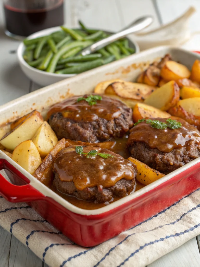 Amish Hamburger Steak Bake Recipe