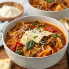 BEST EVER One-Pot Lasagna Soup