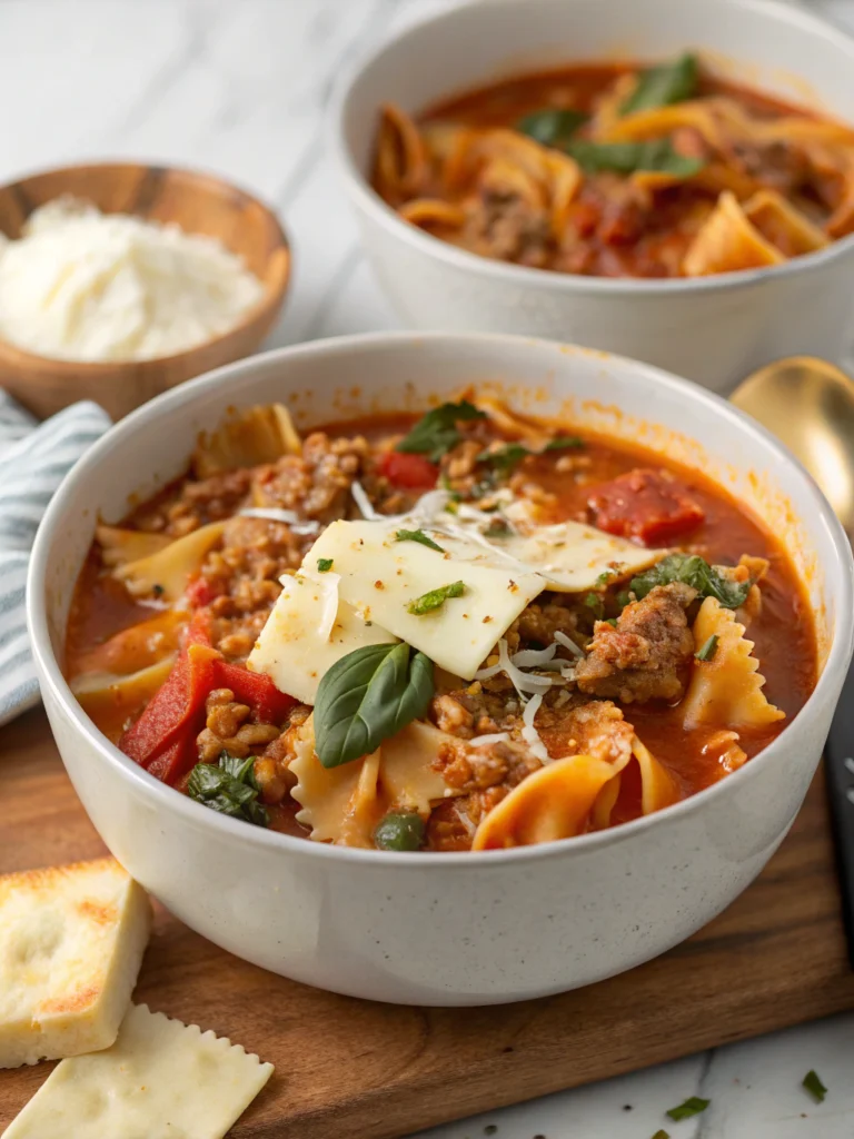 BEST EVER One-Pot Lasagna Soup Recipe!
