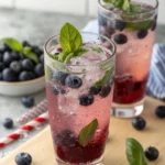 Blueberry Basil Sparkling Summer Cooler