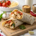 Cheesy Garlic Chicken Wraps