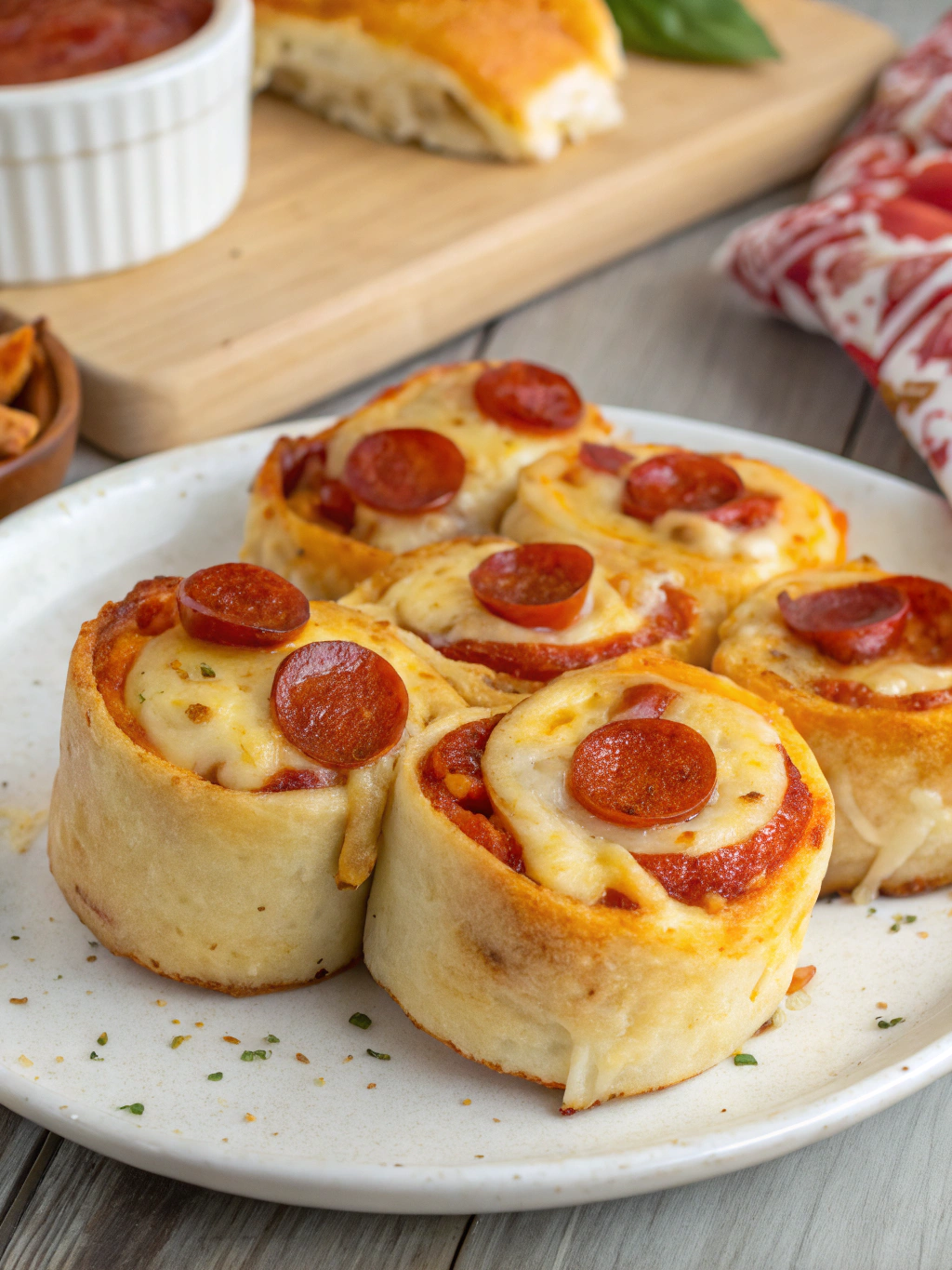 Cheesy Pepperoni Pizza Roll Ups