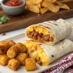 Cheesy Potato Burritos with Crispy Tater Tots