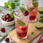 Cherry Limeade Sparkler with Mint Twist
