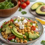 Chickpea Feta Avocado Salad
