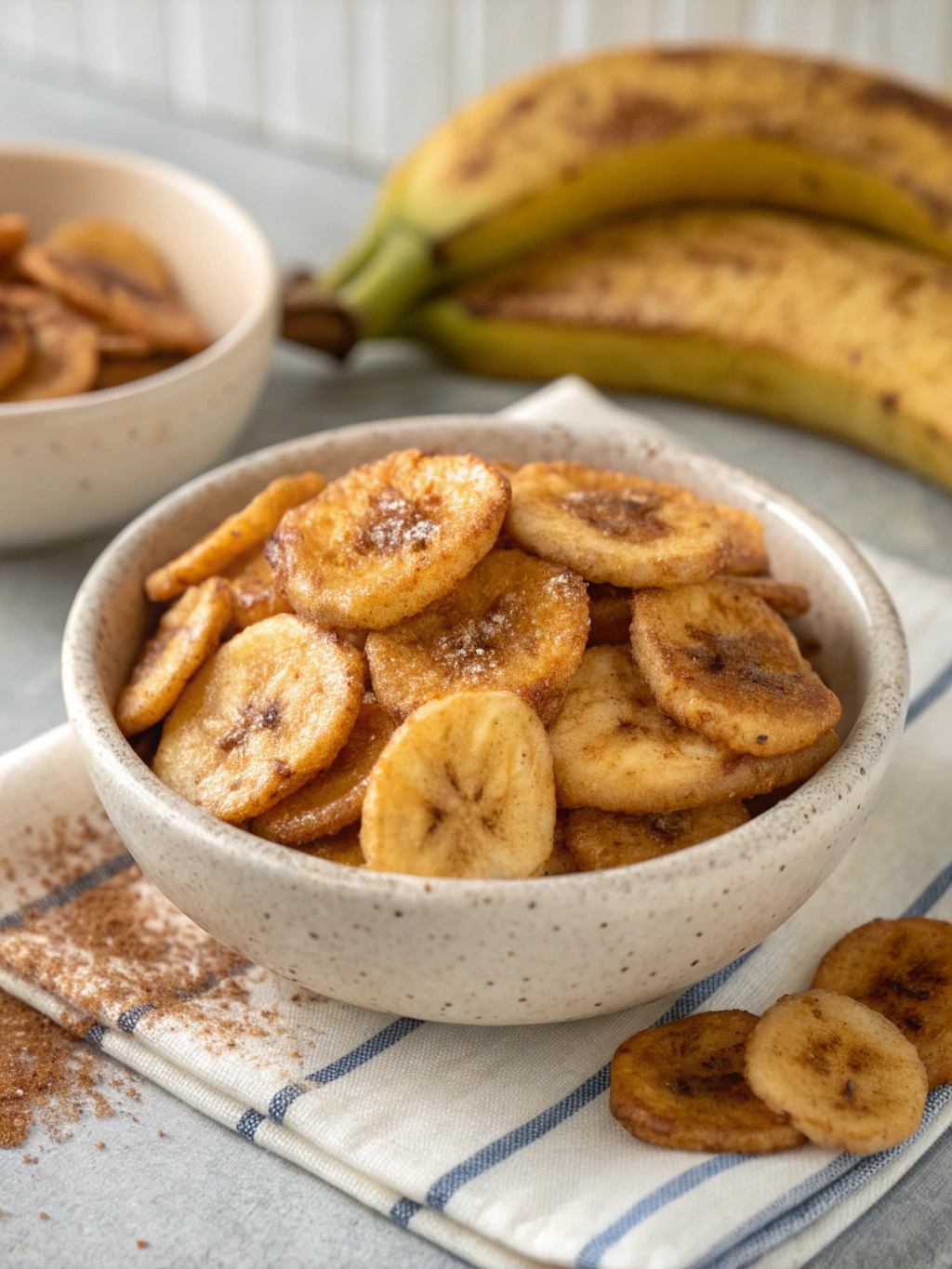 Cinnamon-Sugar Air Fryer Banana Chips