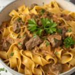Creamy Ground Beef Stroganoff Recipe
