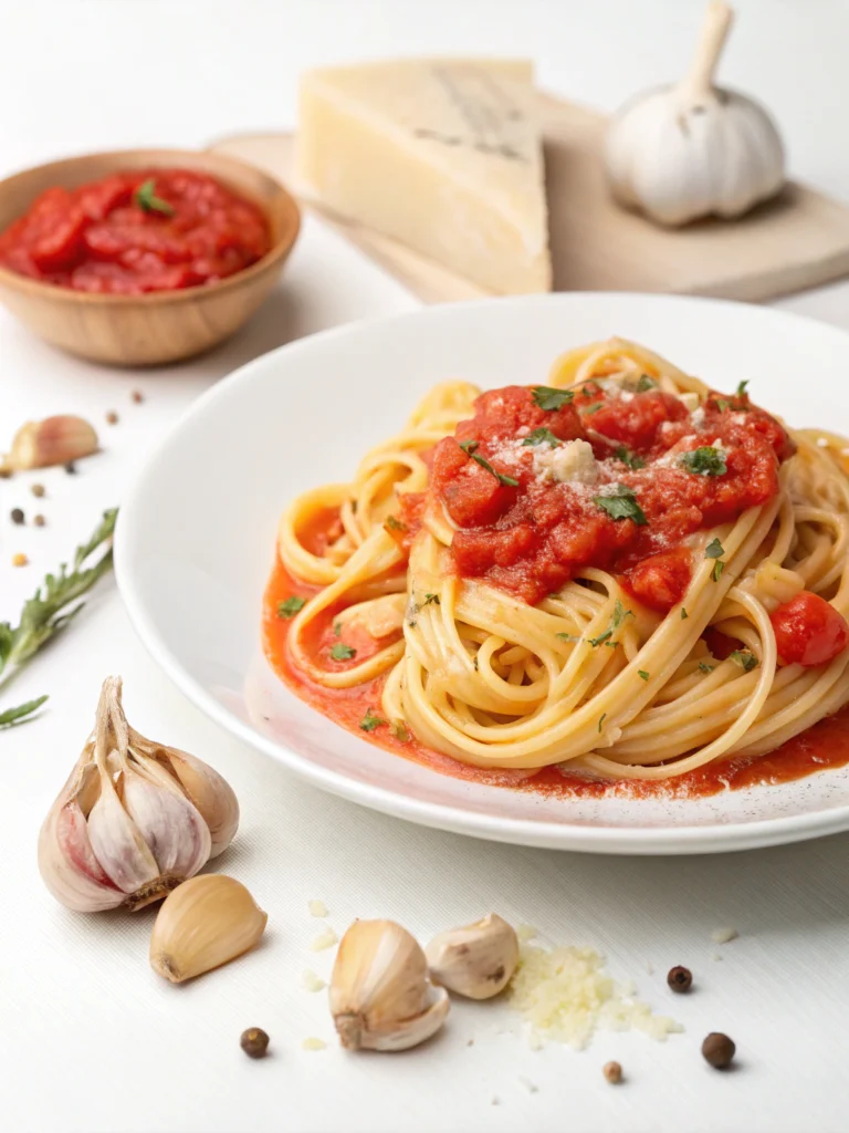 Creamy Tomato Garlic Pasta Fast