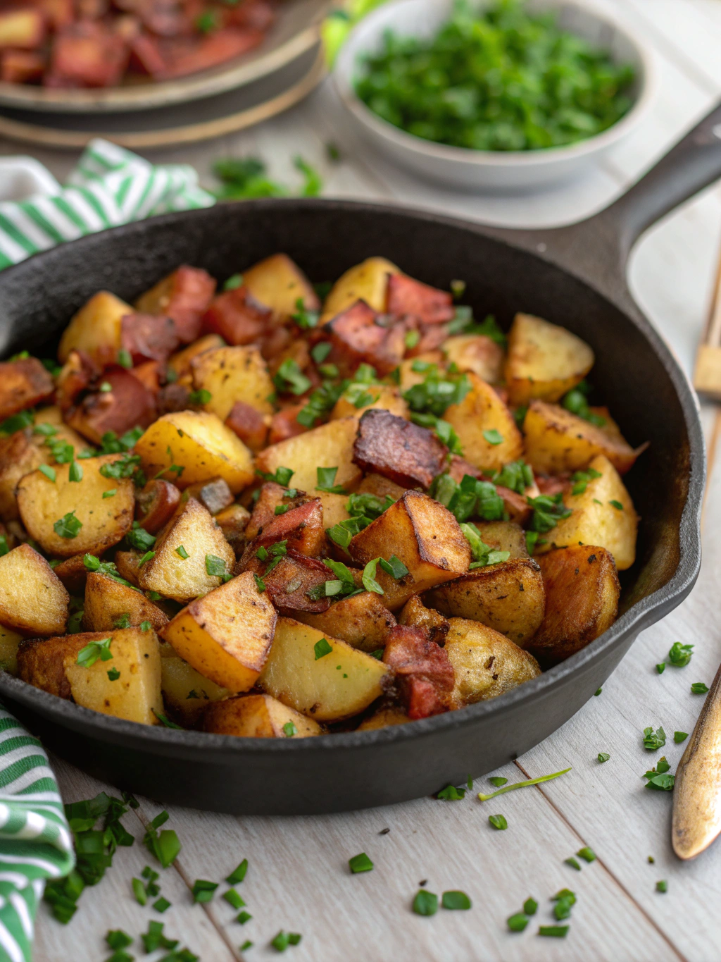 Crispy Irish Bacon Potato Skillet
