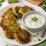 Crispy St. Patrick's Day Cabbage Fritters with Garlic Sauce