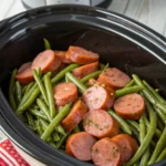 Crockpot Kielbasa and Green Beans