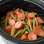 Crockpot Kielbasa and Green Beans