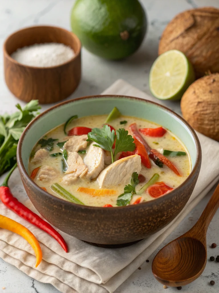 Crockpot Thai Coconut Chicken Soup