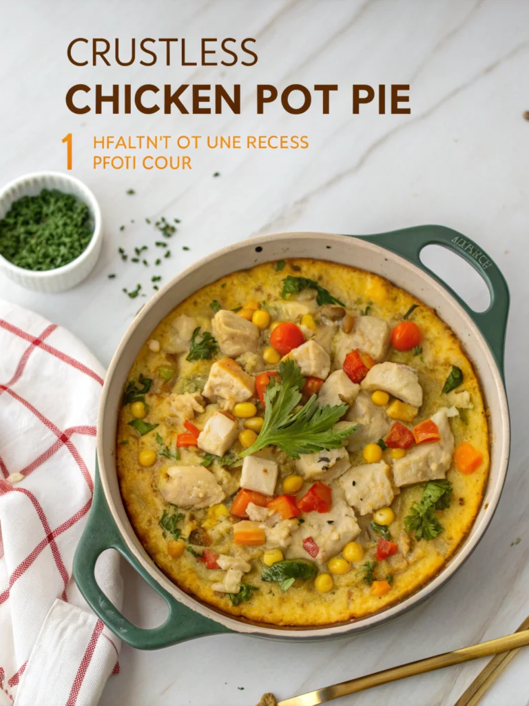 Crustless Chicken Pot Pie Recipe (One Pot + Healthy)
