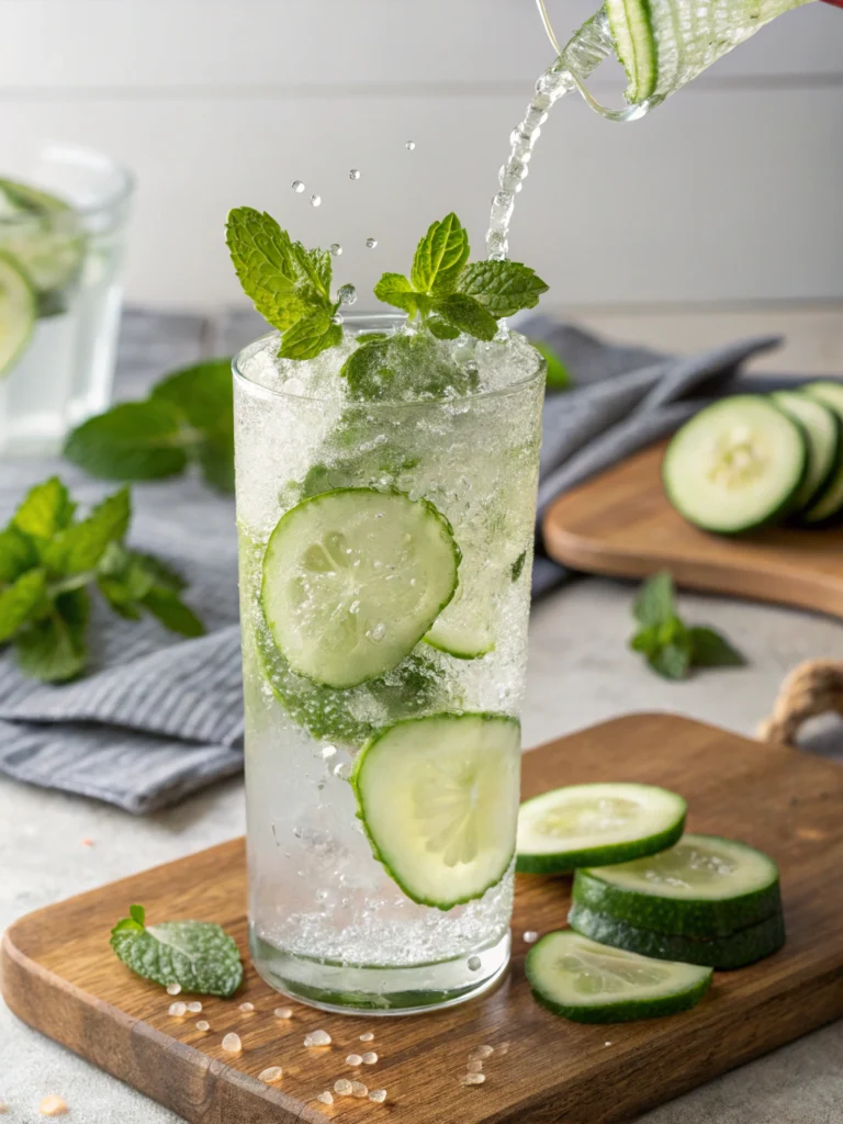 Cucumber Mint Gin & Tonic Refresher