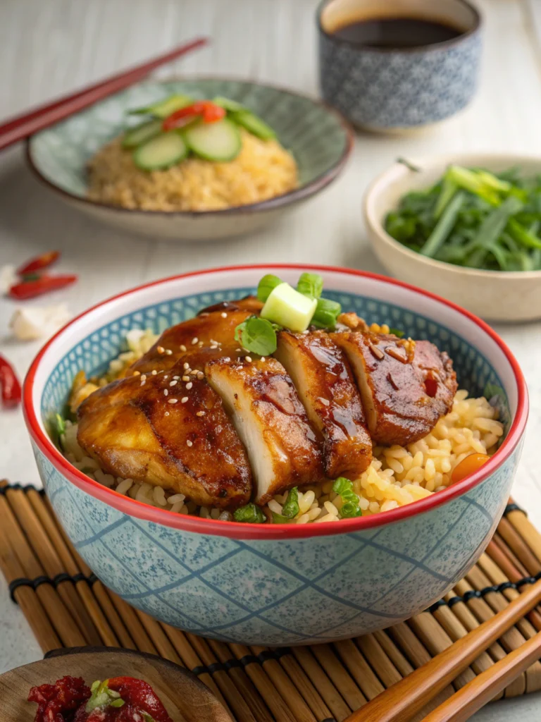 Delicious Sticky Chicken Rice Bowls Recipe