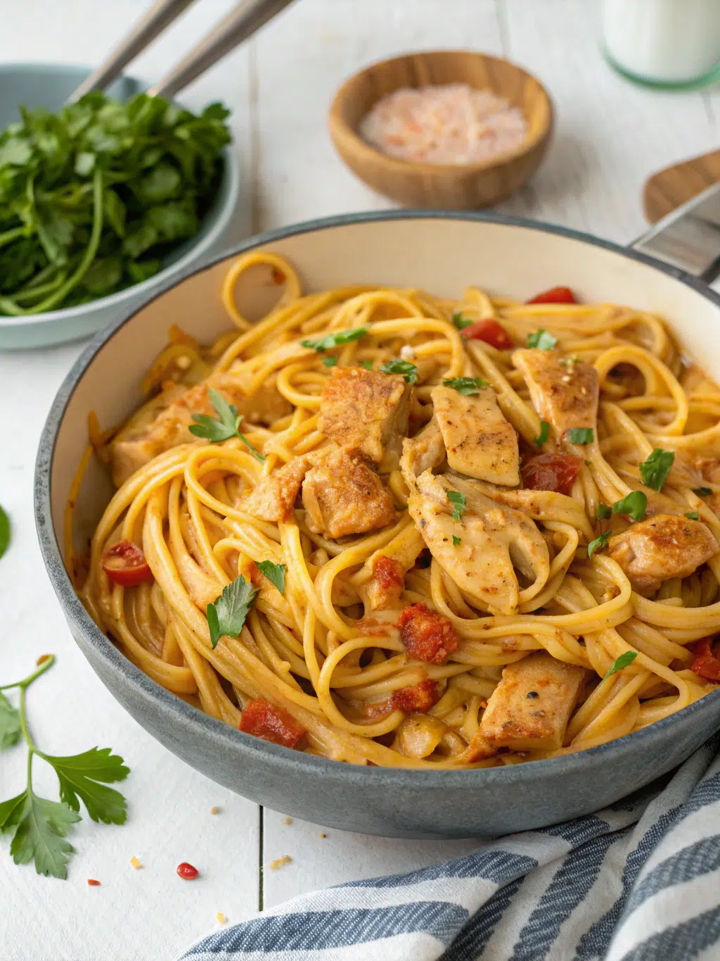 Easy Cowboy Butter Chicken Linguine