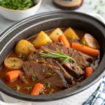 Easy Crock Pot Pot Roast (with Gravy!)