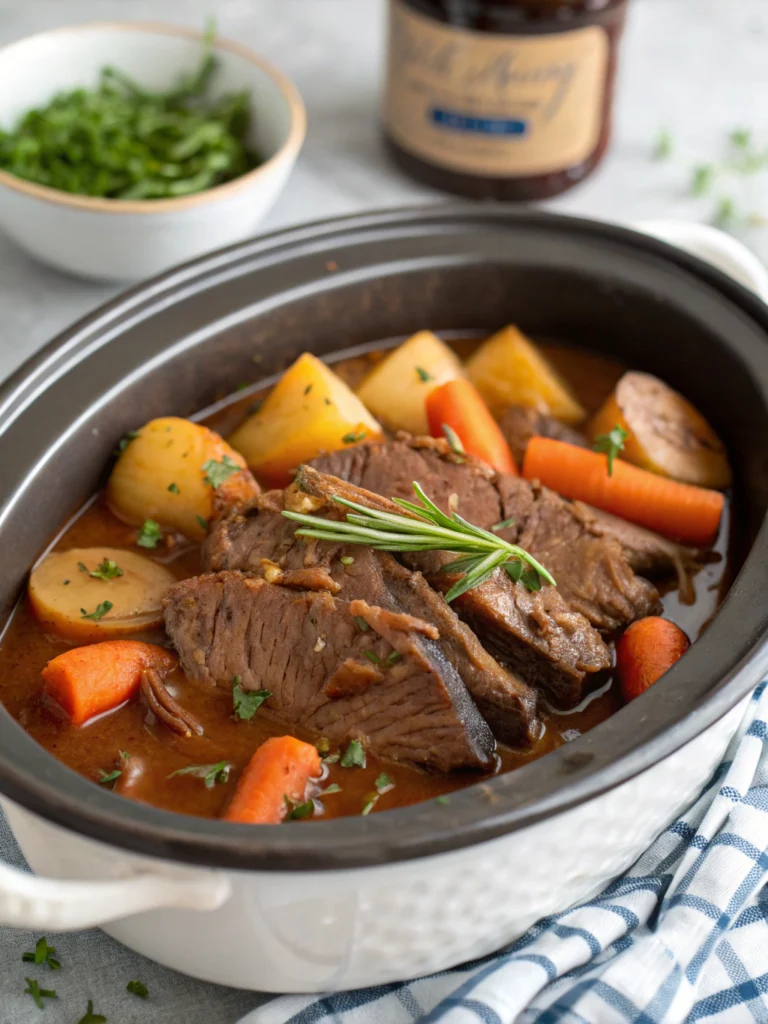 Easy Crock Pot Pot Roast (with Gravy!)