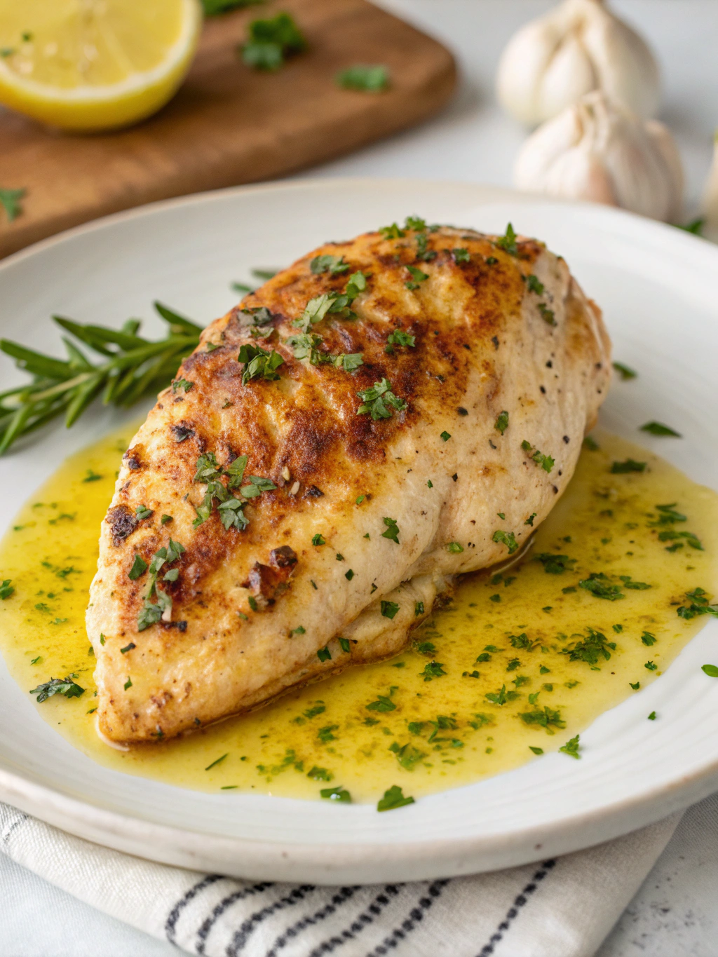 Easy Garlic Butter Baked Chicken Breast