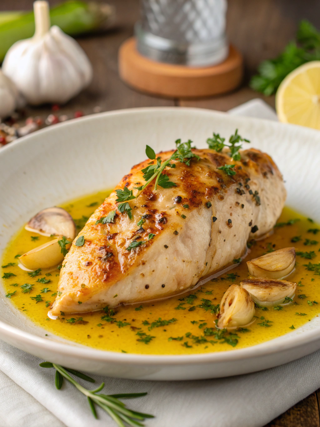 Easy Garlic Chicken Breast with Buttery Sauce