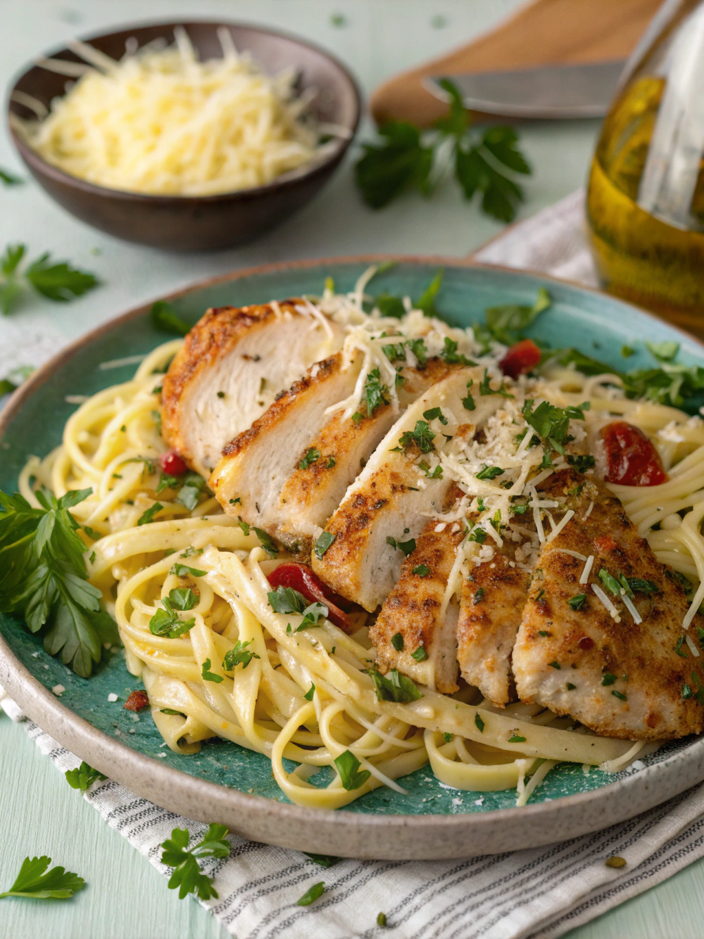 Garlic Parmesan Chicken Pasta