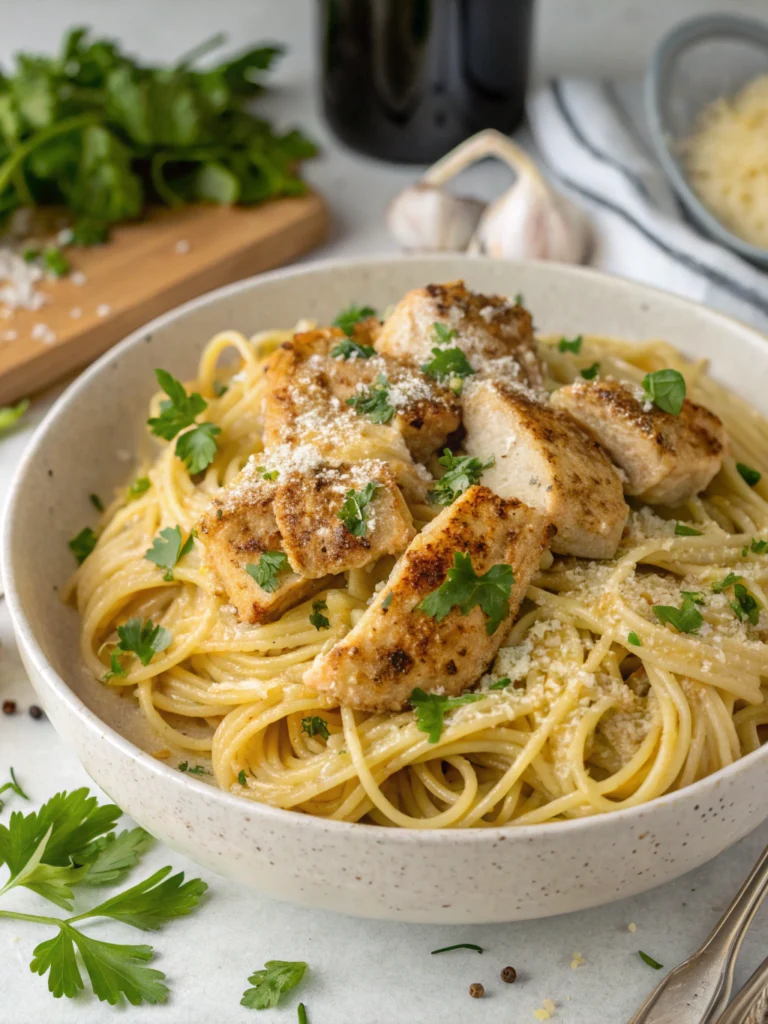 Easy Garlic Parmesan Chicken Pasta Recipe for a Healthy Dinner