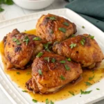 Easy Honey Garlic Slow Cooker Chicken Thighs