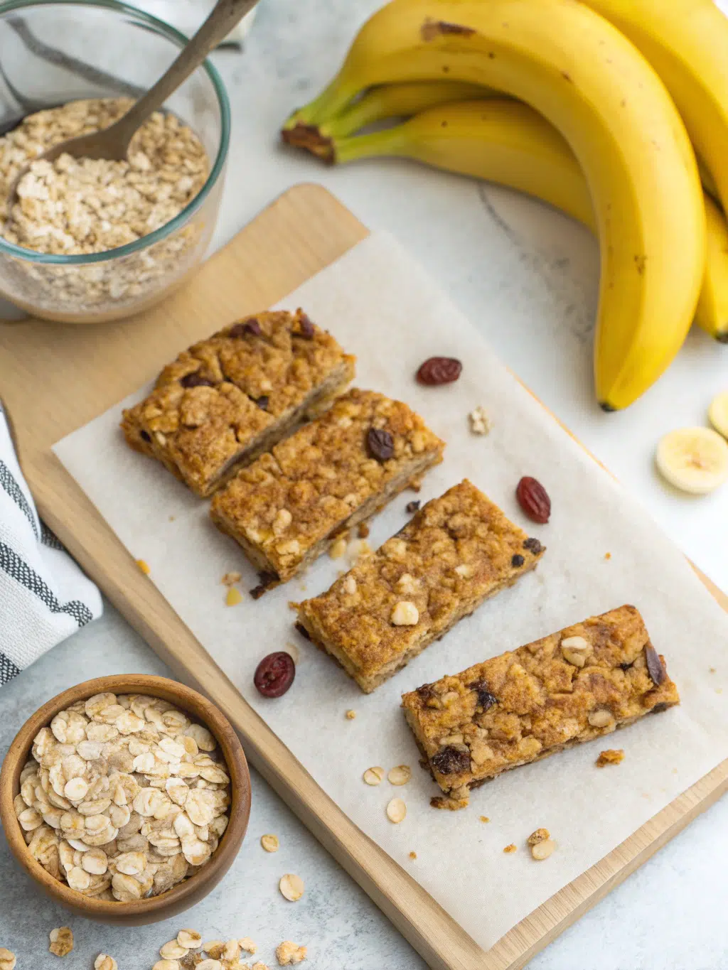 Energizing Banana Oatmeal Bars